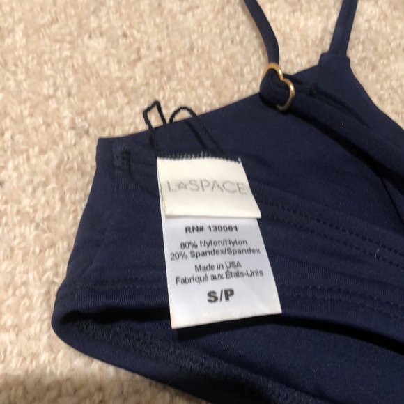 L Space Jaime Bikini top and bottoms in Navy Blue - Picture 7 of 7